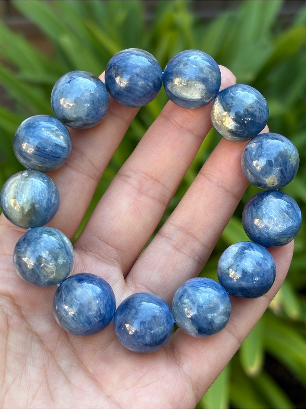 17mm Chunky Flashy Kyanite Bracelet 2657
